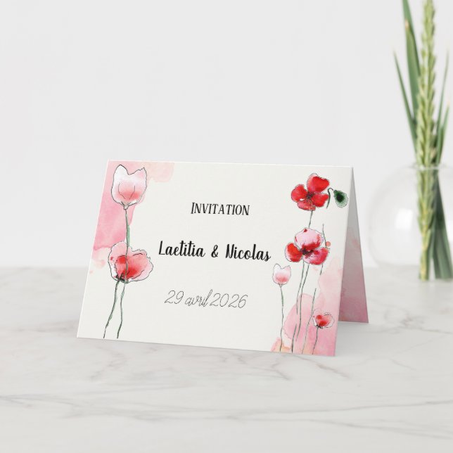 Einladung "Coquelicots" (Vorderseite)