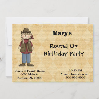 Einladung Cowgirl Geburtstagsparty