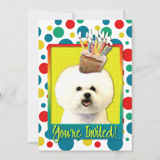Einladung Cupcake - Bichon Frise
