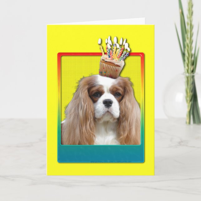 Einladung Cupcake - Cavalier - Blenheim (Vorderseite)