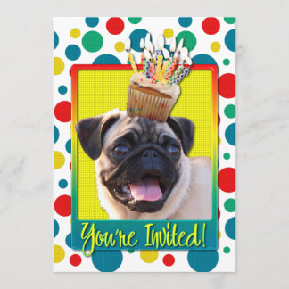 Einladung Cupcake - Mops