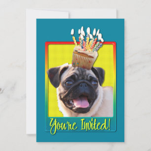 Einladung Cupcake - Mops