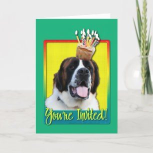 Einladung Cupcake - St Bernard - Mae