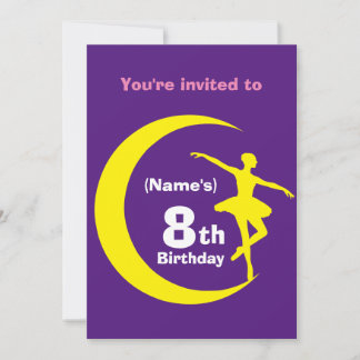 Einladung Custom Ballerina 8. Geburtstag hinzufüge