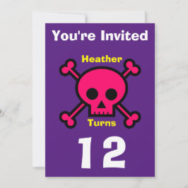 Einladung Custom Skull- Geburtstag hinzufügen Name