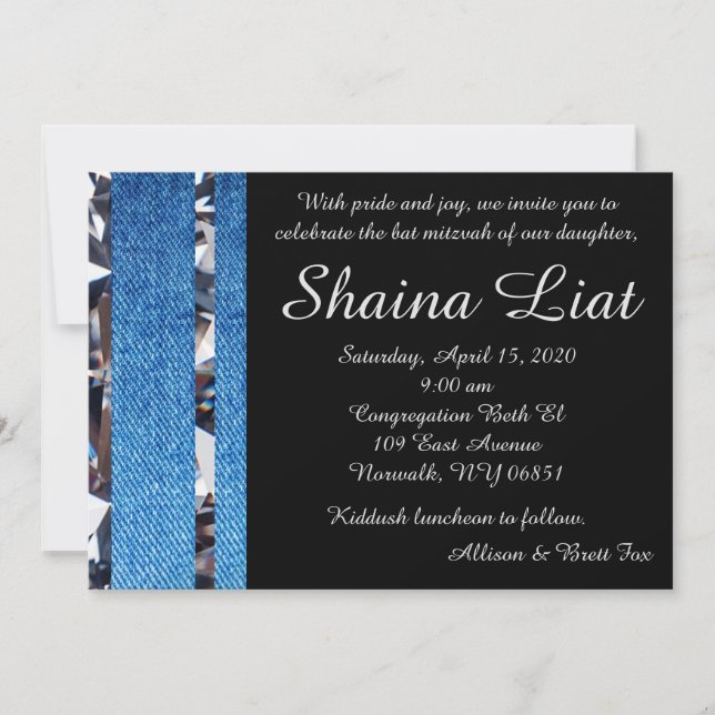 Einladung Denim & Diamonds III (Vorderseite)