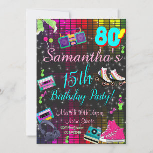 Einladung der 80er Jahre, zurück in die 80er Jahre