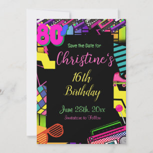 Einladung der 80er Jahre, zurück in die 80er Jahre