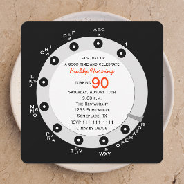 Einladung der 90. Geburtstagspartei von Retro Rota