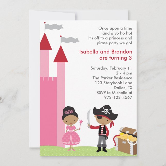 Einladung der Afrikanisch-Amerikanischen Prinzessi (Vorderseite)