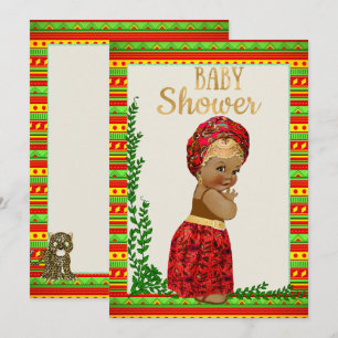 Einladung der afrikanischen Babydusche mit kleinen