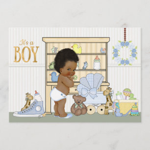 Einladung der Afroamerikanerin zur Babydusche