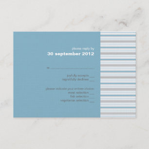Einladung der Amara Stripe Cornflower RSVP Card