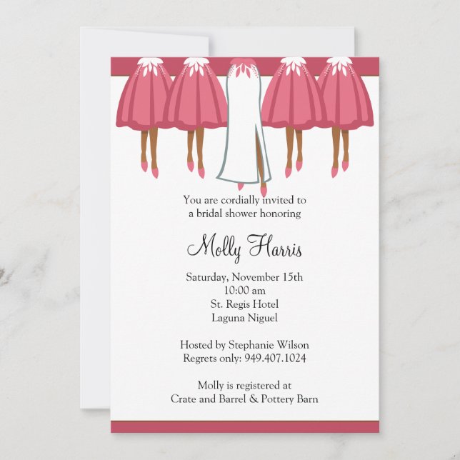 Einladung der American Bridal Dusche (Vorderseite)