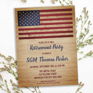 Einladung der amerikanischen Fahne zur militärisch