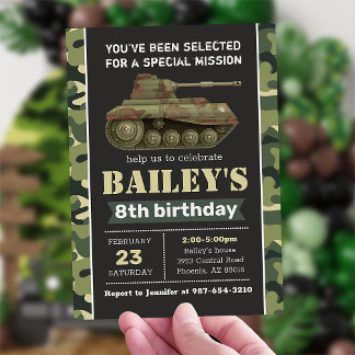 Einladung der Armee, Camouflage zum militärischen 