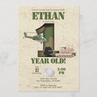 Einladung der Armee - Einladung zum 1. Geburtstag