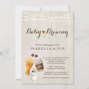 Einladung der Baby Brewing Couple Babydusche