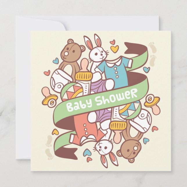 Einladung der Babydusche (Vorderseite)