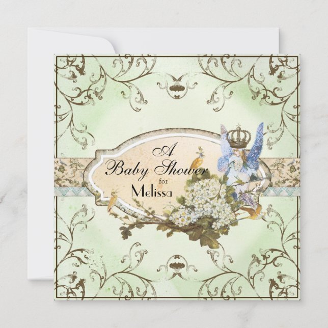 Einladung der Babydusche - verzauberte Prinzessin  (Vorderseite)