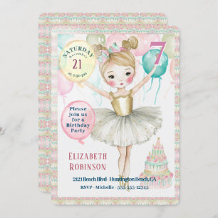 Einladung der Ballerina Birthday Party