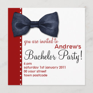 Einladung der Black BowTie Bachelor Party