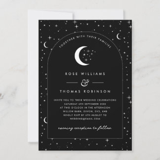 Einladung der Black Celestial Arched Wedding