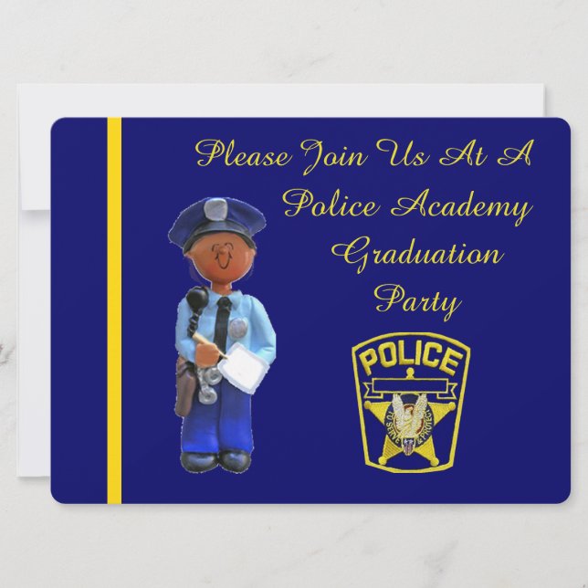 Einladung der Black Police Academy Graduation Part (Vorderseite)