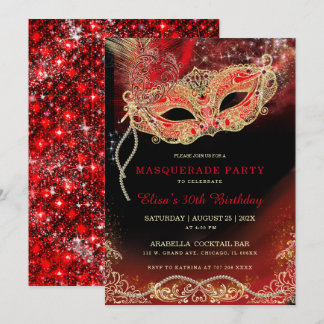 Einladung der Black Red Gold Masquerade