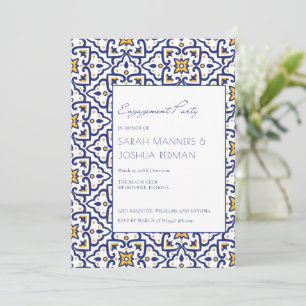 Einladung der Blaue Marokkanische Tile-Engagement-