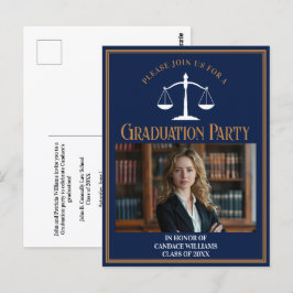 Einladung der Blue Law School Postkarte