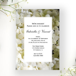 Einladung der Blume White Hydrangea