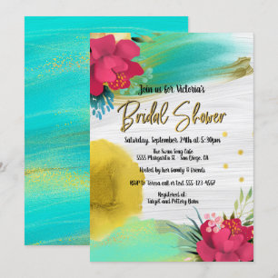 Einladung der Brautdusche des tropischen Ozeans