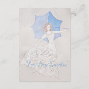 Einladung der Brautdusche mit Handzeichnung