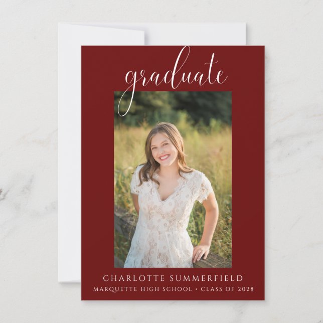 Einladung der Burgunder Graduierungspartei (Vorderseite)