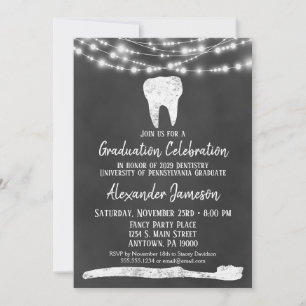 Einladung der Chalkboard Dental Graduation Party