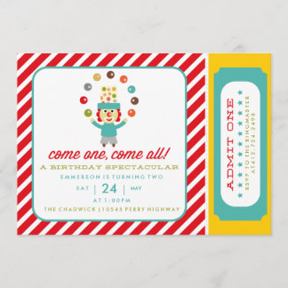 EINLADUNG DER CIRCUS CARNIVAL BIRTHDAY