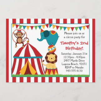 Einladung der Circus Geburtstagspartei
