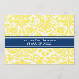 Einladung der Custom Graduation Party Yellow Blue