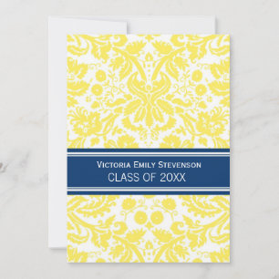 Einladung der Custom Graduation Party Yellow Blue
