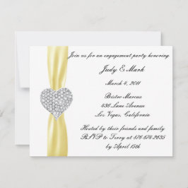 Einladung der Diamond Heart Yellow Engagement Part