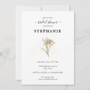 Einladung der Dusche Edelweiss Floral Bridal