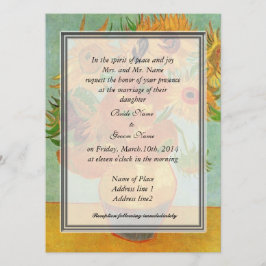 Einladung der Eltern von Braut, van Gogh Sonnenblu