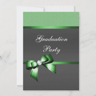 Einladung der Emerald Green & Black Graduation Par