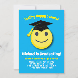 Einladung der Emoticon Happy Niedlich Graduation P