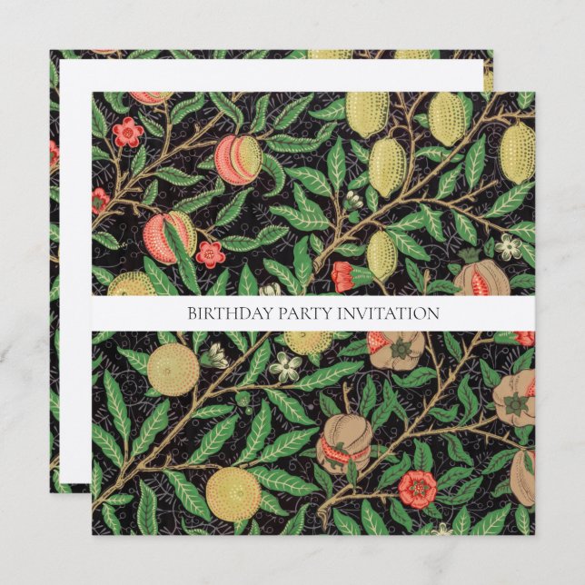 EINLADUNG DER GEBIRGSPARTEI: WILLIAM MORRIS  (Vorne/Hinten)