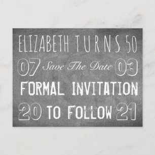 Einladung der Geburtstagspartei Save the Date Name