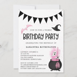Einladung der Girly Wicked Birthday Party