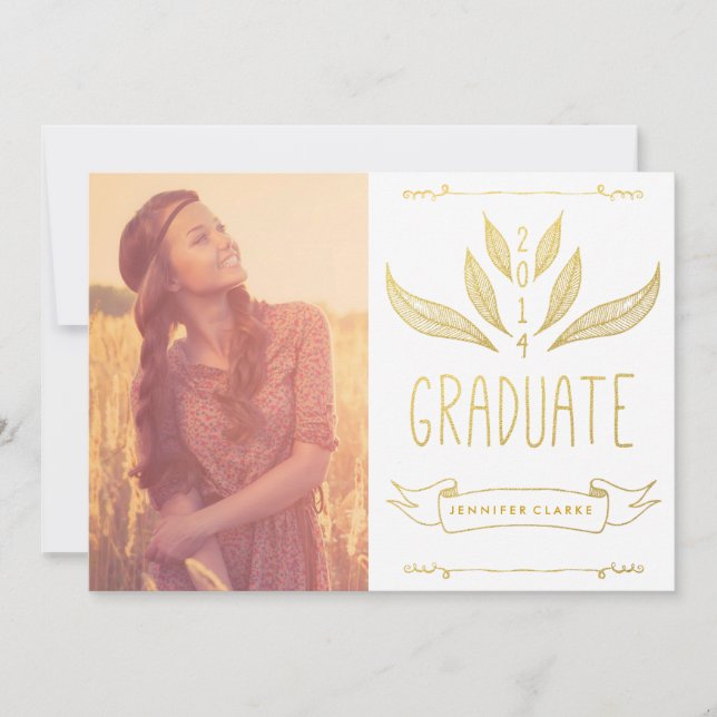 EINLADUNG DER GOLD GRADUATION PARTY 2014 (Vorderseite)
