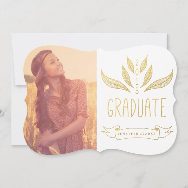EINLADUNG DER GOLD GRADUATION PARTY 2015 (Vorderseite)